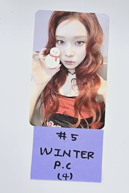 Aespa "Pink Christmas" - Official Trading Photocard [24.2.19] - HALLYUSUPERSTORE