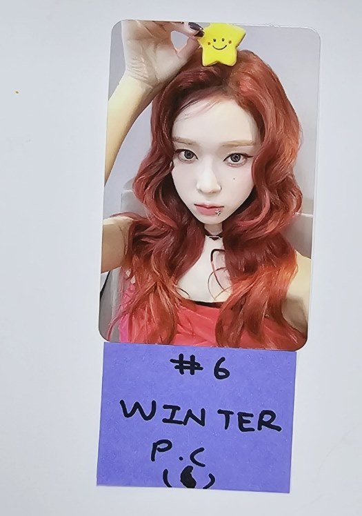Aespa "Pink Christmas" - Official Trading Photocard [24.2.19] - HALLYUSUPERSTORE