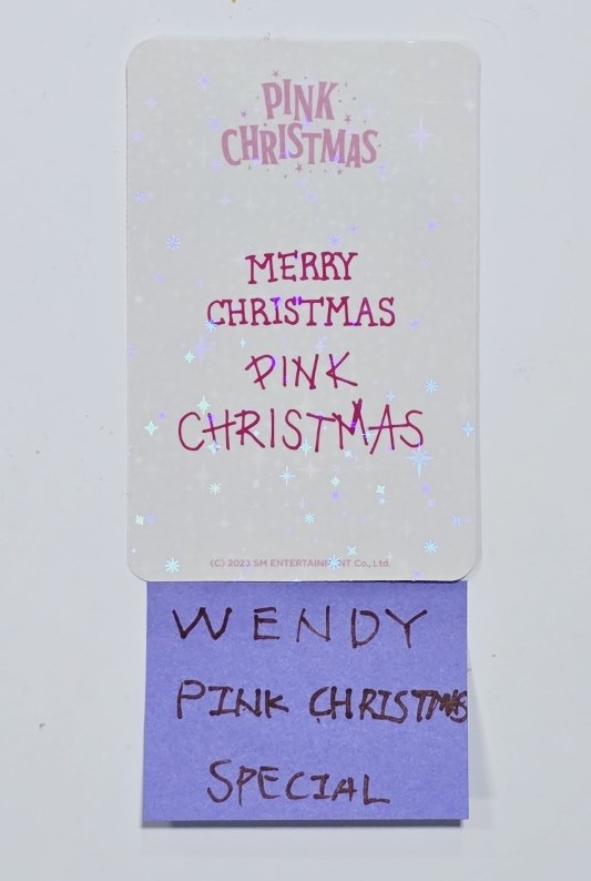 Wendy (Of Red Velvet) "Pink Christmas" - Official Trading Special Glitter Photocard [24.2.19] - HALLYUSUPERSTORE