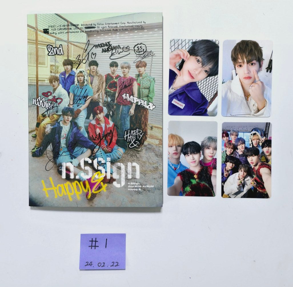 N.SSign 2nd Mini "Happy&amp;" - Hand Autographed(Signed) Promo Album [24.2.22] - HALLYUSUPERSTORE