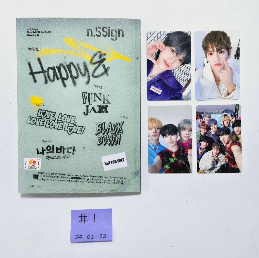 N.SSign 2nd Mini "Happy&amp;" - Hand Autographed(Signed) Promo Album [24.2.22] - HALLYUSUPERSTORE