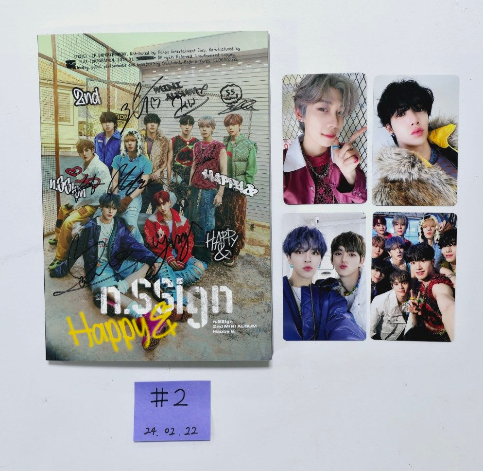 N.SSign 2nd Mini "Happy&amp;" - Hand Autographed(Signed) Promo Album [24.2.22] - HALLYUSUPERSTORE