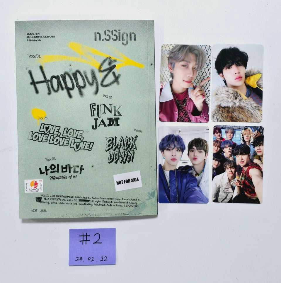 N.SSign 2nd Mini "Happy&amp;" - Hand Autographed(Signed) Promo Album [24.2.22] - HALLYUSUPERSTORE