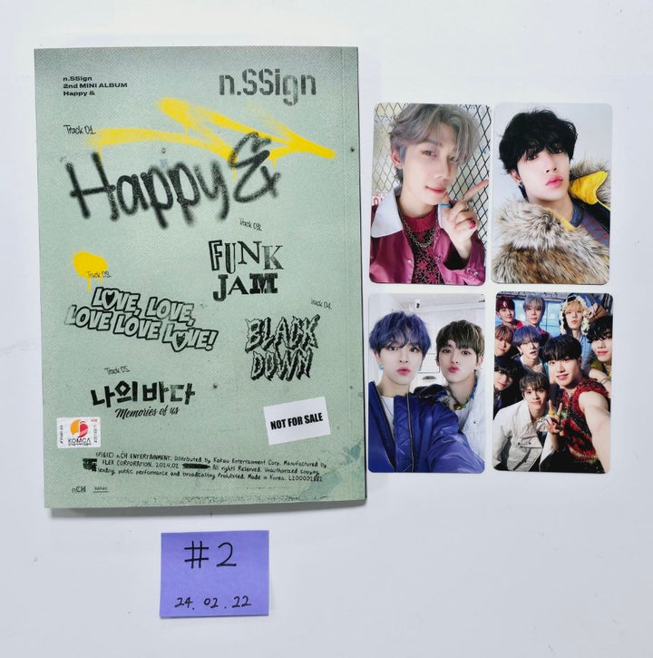 N.SSign 2nd Mini "Happy&amp;" - Hand Autographed(Signed) Promo Album [24.2.22] - HALLYUSUPERSTORE