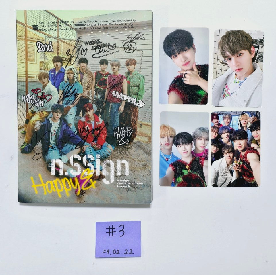 N.SSign 2nd Mini "Happy&amp;" - Hand Autographed(Signed) Promo Album [24.2.22] - HALLYUSUPERSTORE