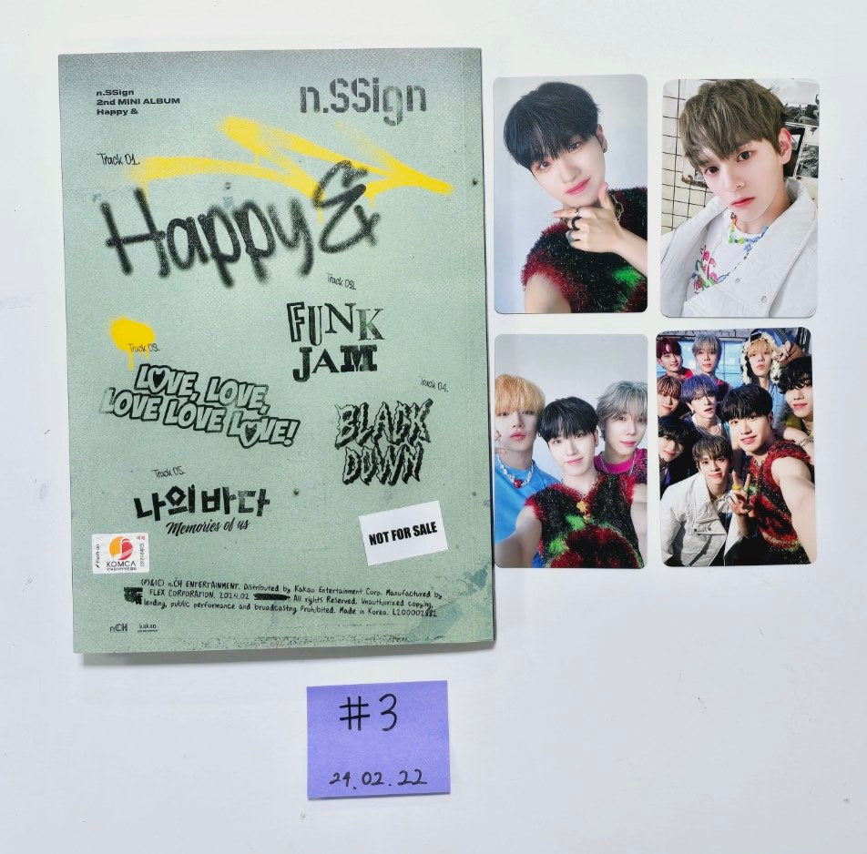 N.SSign 2nd Mini "Happy&amp;" - Hand Autographed(Signed) Promo Album [24.2.22] - HALLYUSUPERSTORE