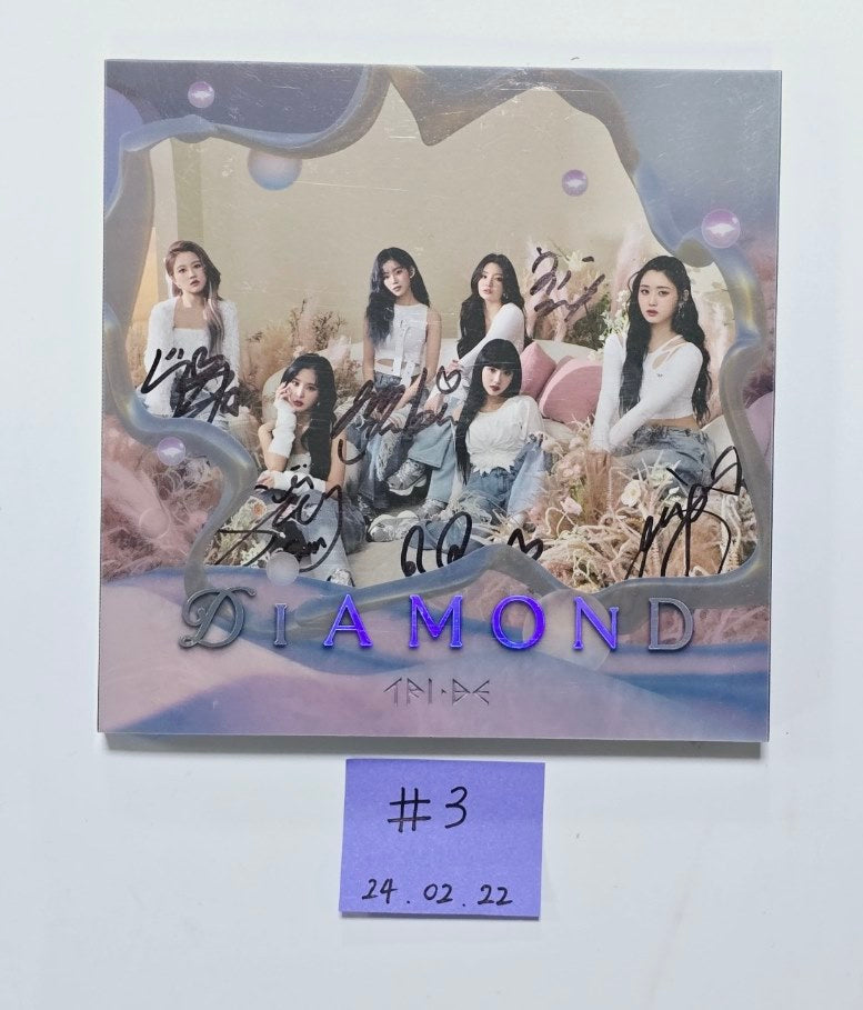 Tri.Be 4th Single "Diamond" - Hand Autographed(Signed) Promo Album [24.2.22] - HALLYUSUPERSTORE