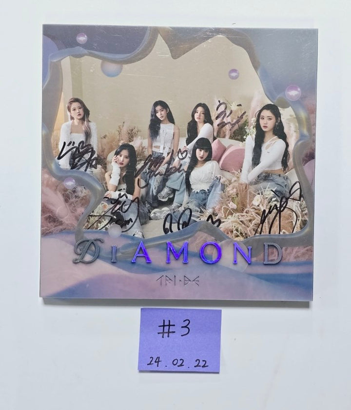 Tri.Be 4th Single "Diamond" - Hand Autographed(Signed) Promo Album [24.2.22] - HALLYUSUPERSTORE