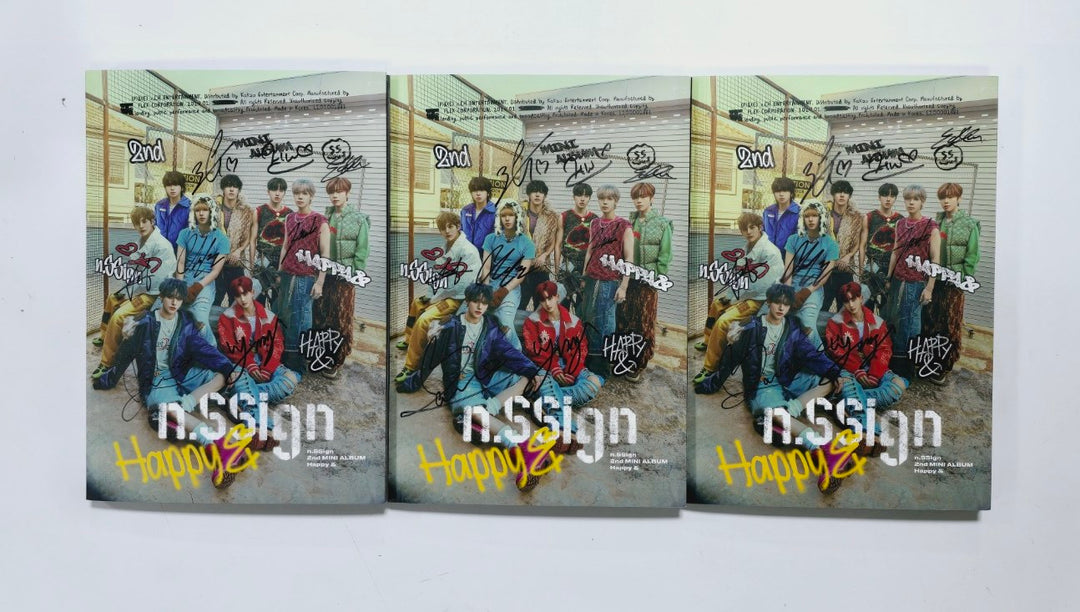 N.SSign 2nd Mini "Happy&" - Hand Autographed(Signed) Promo Album [24.2.22] - HALLYUSUPERSTORE