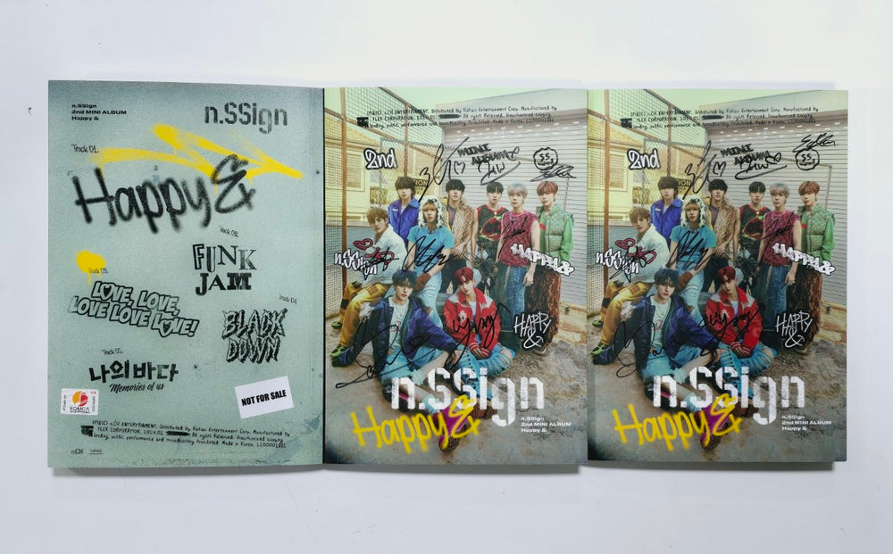 N.SSign 2nd Mini "Happy&" - Hand Autographed(Signed) Promo Album [24.2.22] - HALLYUSUPERSTORE