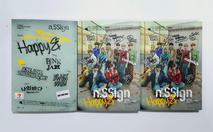 N.SSign 2nd Mini "Happy&amp;" - Hand Autographed(Signed) Promo Album [24.2.22] - HALLYUSUPERSTORE
