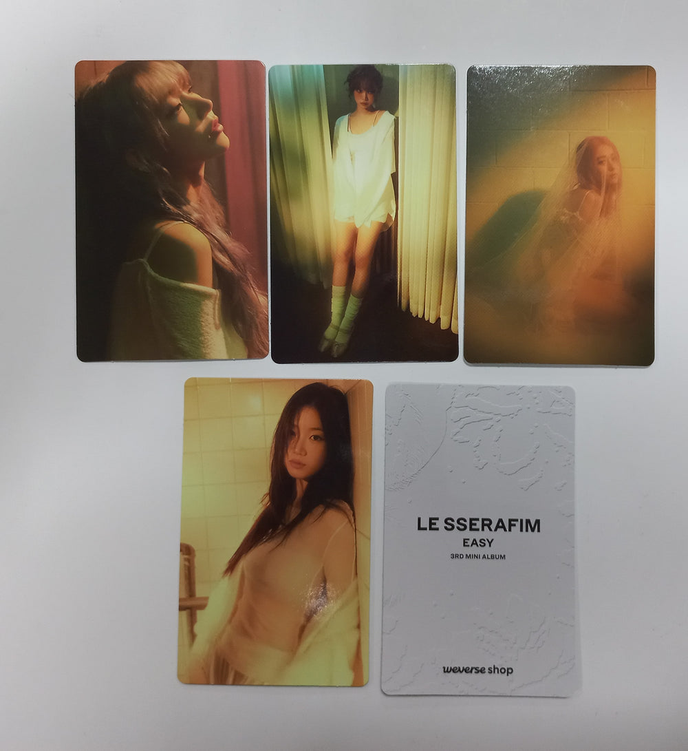Le Sserafim 3rd Mini "EASY" - Weverse Shop Pre-Order Benefit Photocard [Wever Album Ver.] [24.02.23] - HALLYUSUPERSTORE