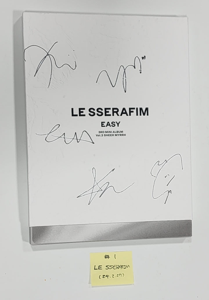 LE SSERAFIM "EASY", Moonbyul "Starlit of Muse" [Printed], TRI.BE "Diamond" - Hand Autographed(Signed) Album [24.2.27] - HALLYUSUPERSTORE