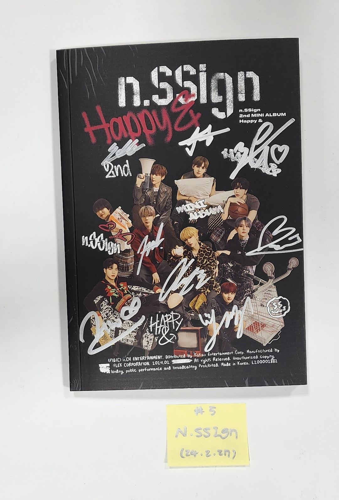 TEN "Light On Ver.", n.SSign "Happy &amp;", YUGYEOM "TRUST ME", P1Harmony "때깔" - Hand Autographed(Signed) Album [24.2.27] - HALLYUSUPERSTORE