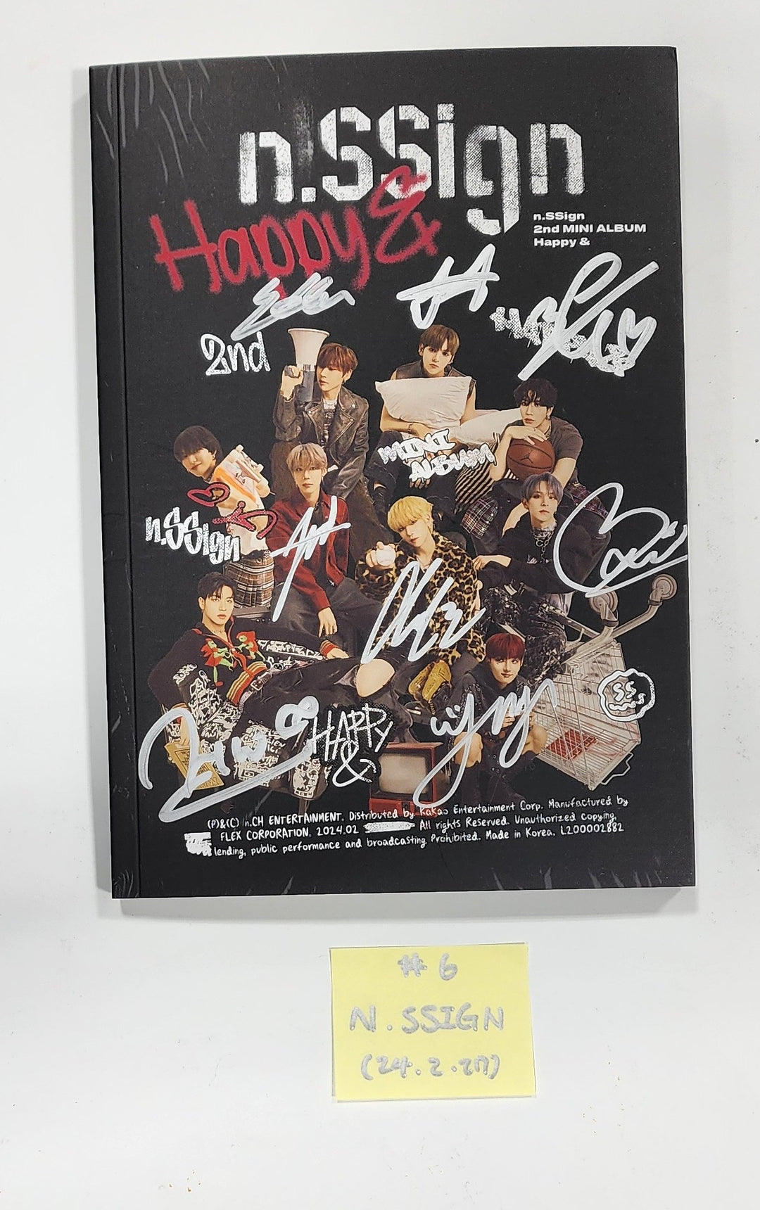 TEN "Light On Ver.", n.SSign "Happy &amp;", YUGYEOM "TRUST ME", P1Harmony "때깔" - Hand Autographed(Signed) Album [24.2.27] - HALLYUSUPERSTORE
