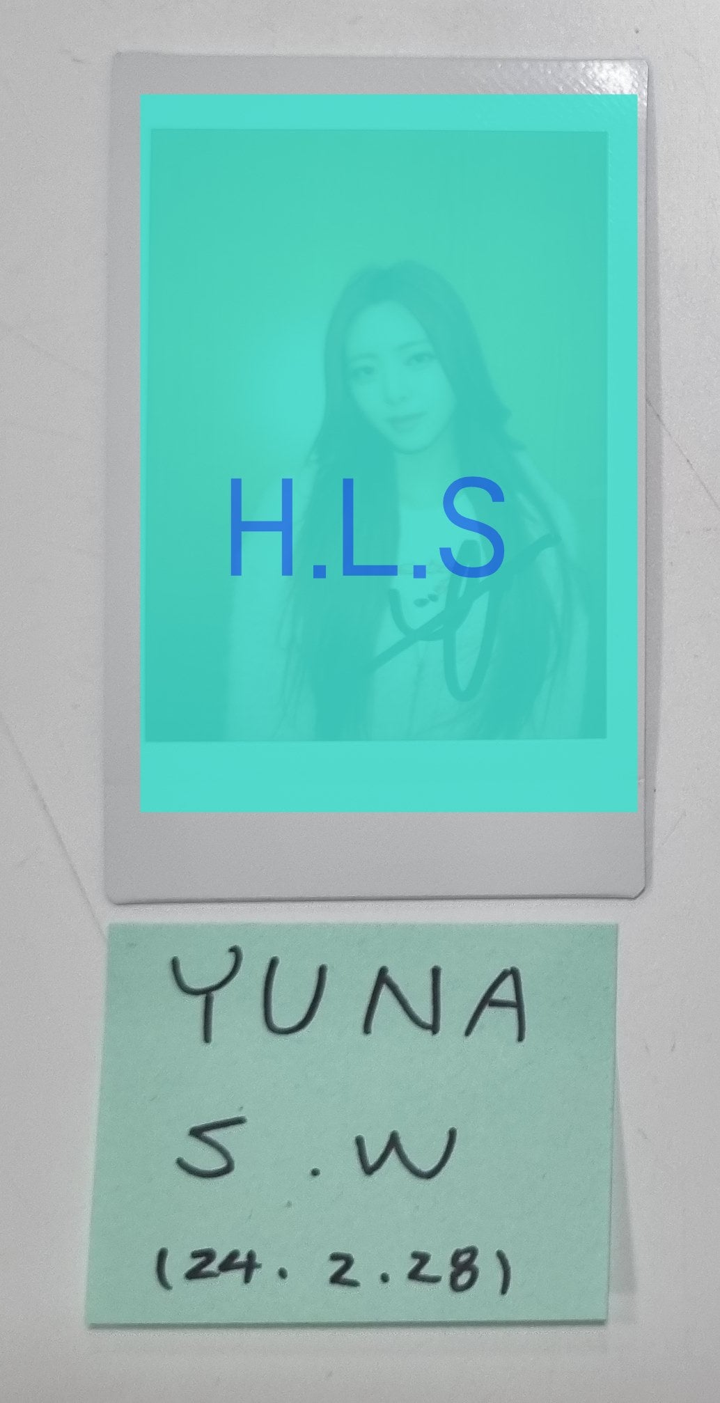 Yuna (Of ITZY) 'BORN TO BE' - Hand Autographed(Signed) Polaroid [24.2.28] - HALLYUSUPERSTORE