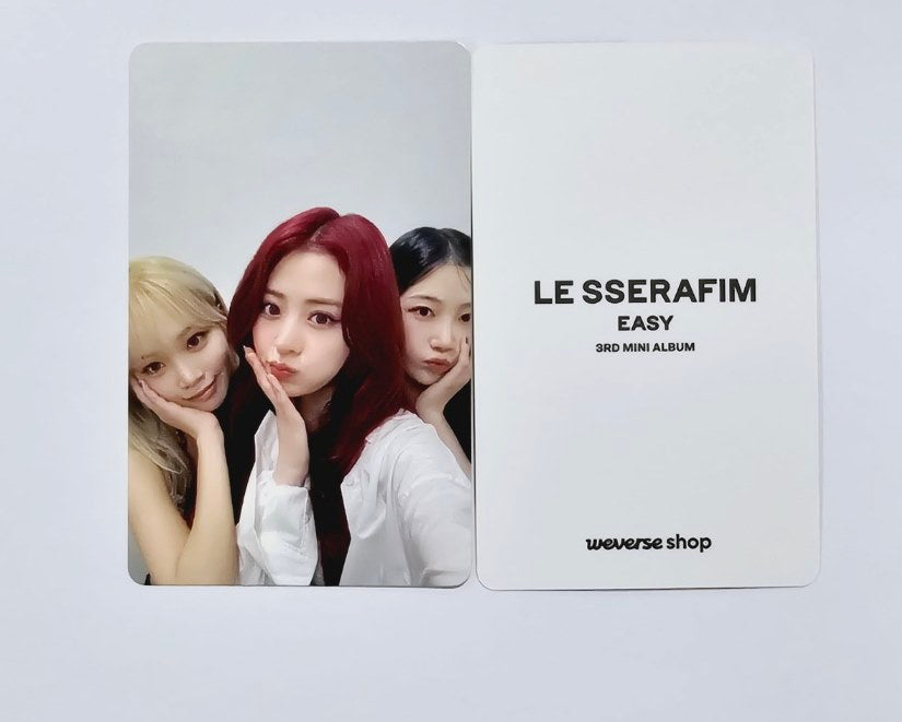 Le Sserafim 3rd Mini "EASY" - Weverse Shop Show Case Event Photocard [Weverse Album Ver.] [24.2.28] - HALLYUSUPERSTORE