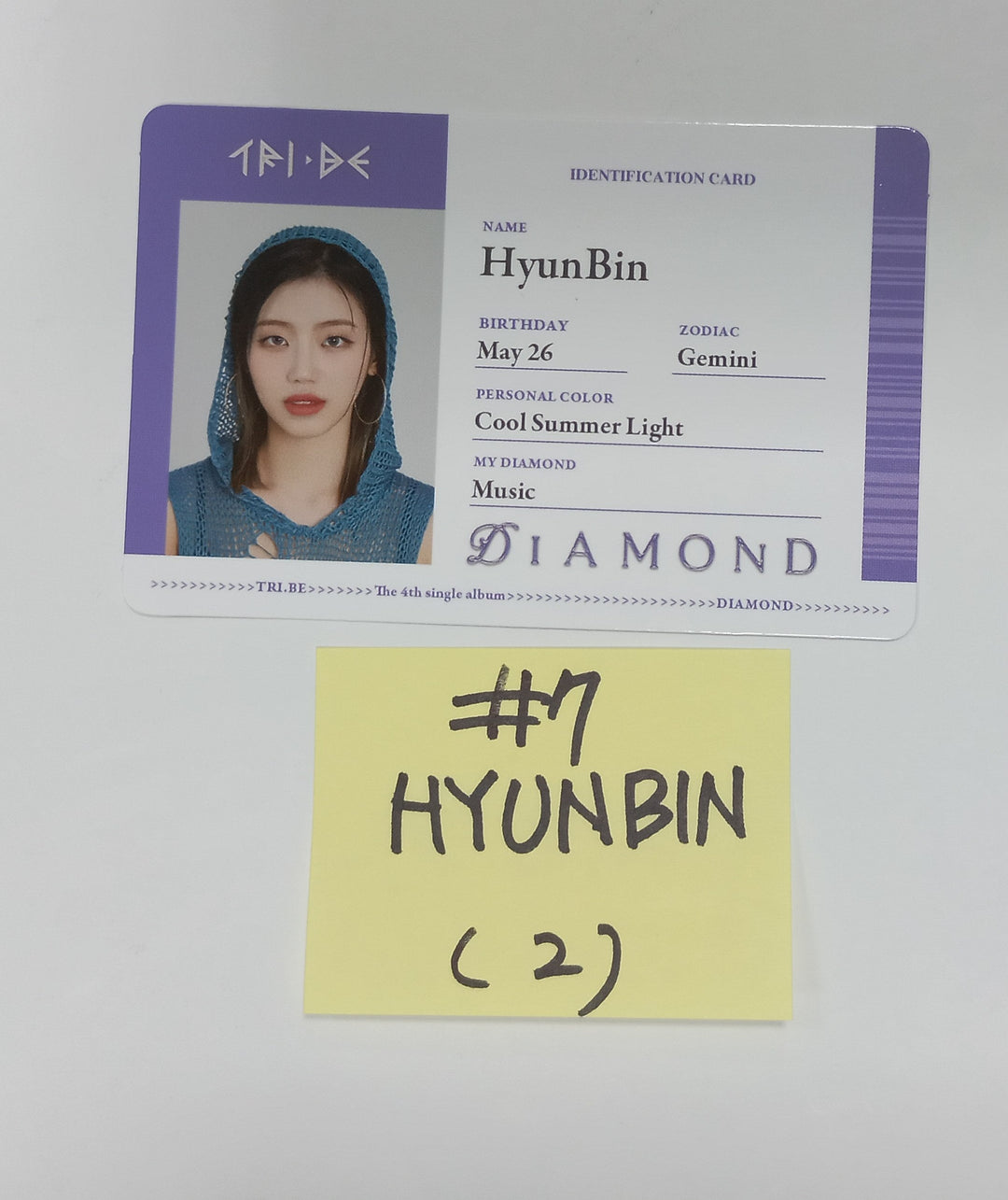 TRI.BE "Diamond" - Official Photocard, ID Card [Updated 24.4.3] - HALLYUSUPERSTORE