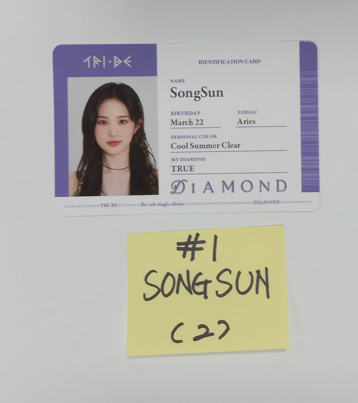TRI.BE "Diamond" - Official Photocard, ID Card [Updated 24.4.3] - HALLYUSUPERSTORE