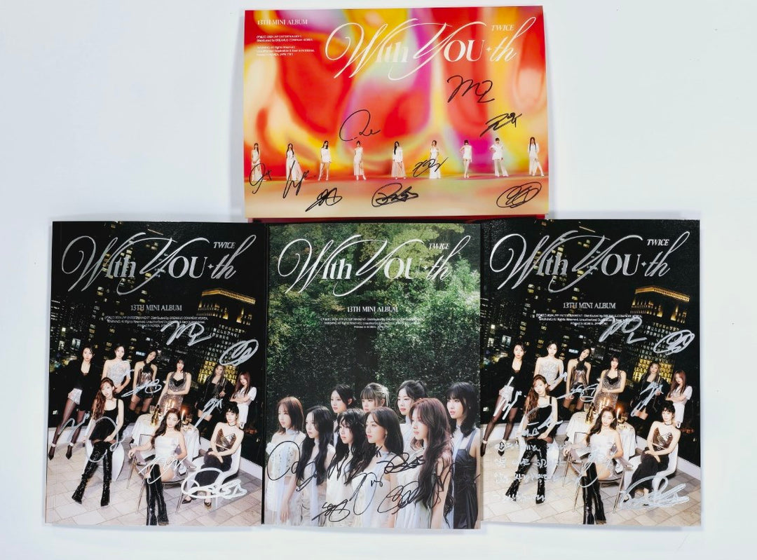 TWICE "With YOU-th" - Hand Autographed(Signed) Promo Album [24.3.4] - HALLYUSUPERSTORE