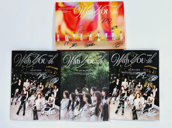 TWICE "With YOU-th" - Hand Autographed(Signed) Promo Album [24.3.4] - HALLYUSUPERSTORE