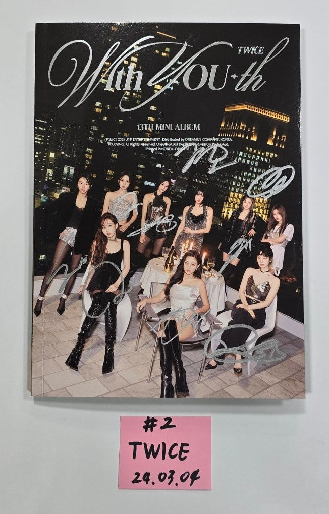 TWICE "With YOU-th" - Hand Autographed(Signed) Promo Album [24.3.4] - HALLYUSUPERSTORE