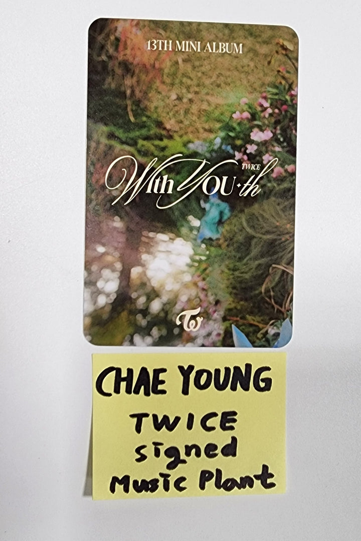 Chae Young (Of TWICE) "With YOU-th" - Hand Autographed(Signed) Photocard [24.3.4] - HALLYUSUPERSTORE