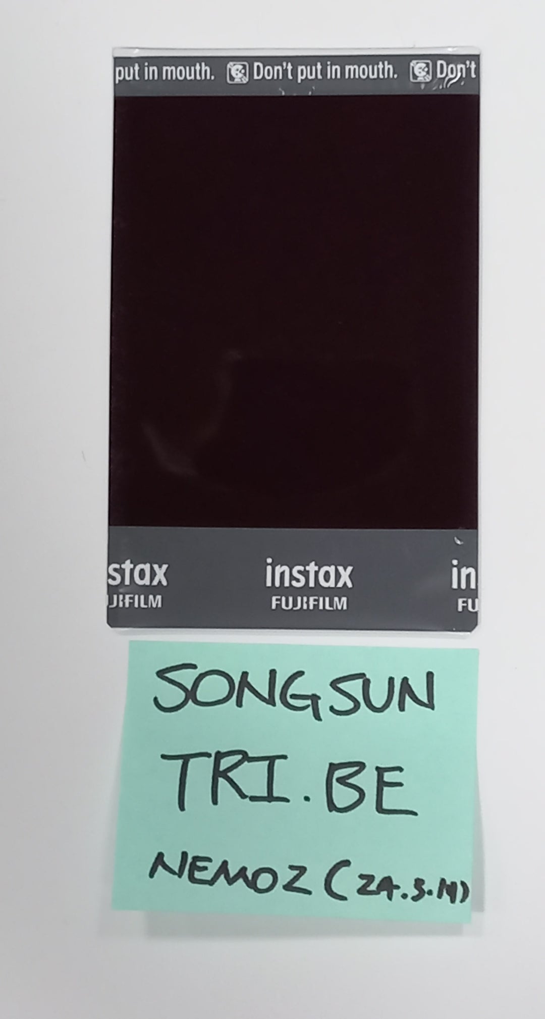 Songsun (Of TRI.BE) "Diamond" - Hand Autographed(Signed) Polaroid [24.3.11] - HALLYUSUPERSTORE