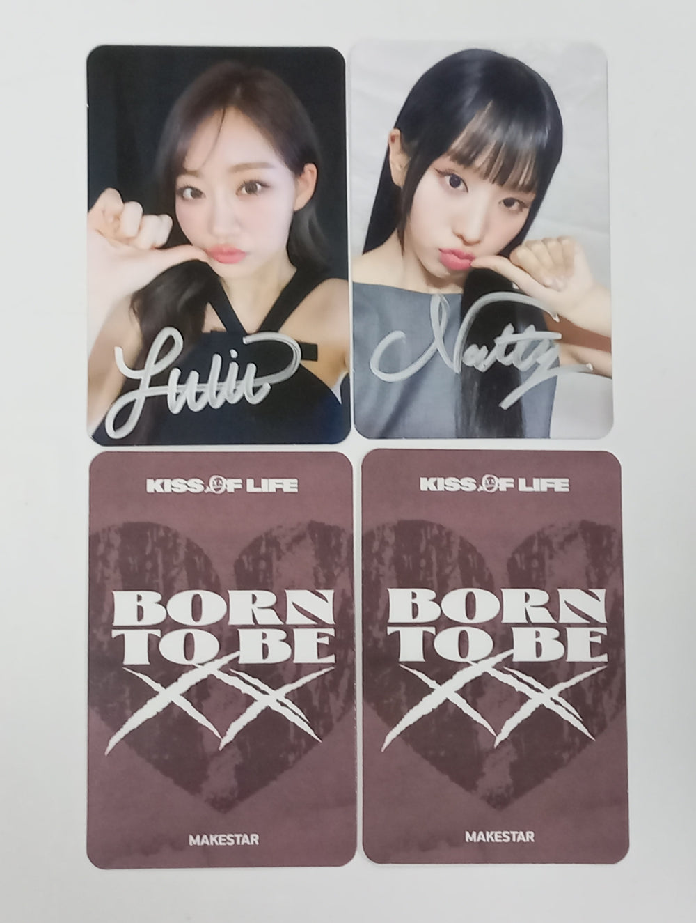 KISS OF LIFE "Born to be XX" - Hand Autographed(Signed) Photocard [24.3.12] - HALLYUSUPERSTORE