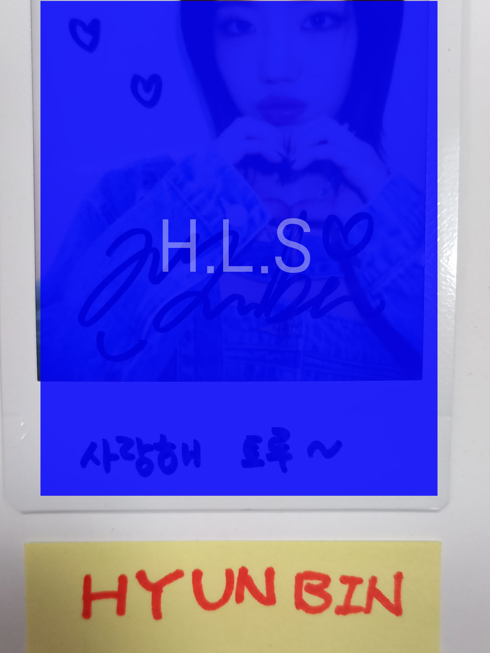 Hyun Bin (Of TRI.BE) "Diamond" - Hand Autographed(Signed) Polaroid [24.3.15] - HALLYUSUPERSTORE