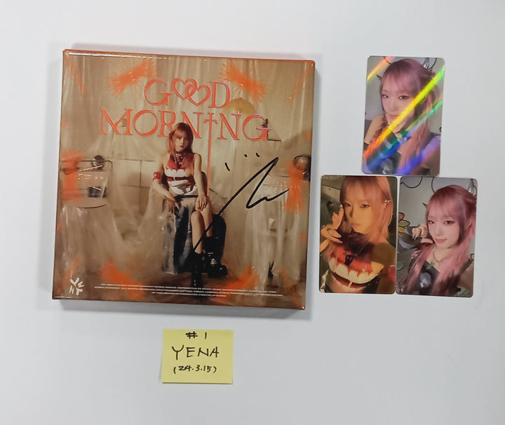 Yena "Good Morning" 3rd Mini - MWave Signed Album Event Album [24.3.15] - HALLYUSUPERSTORE