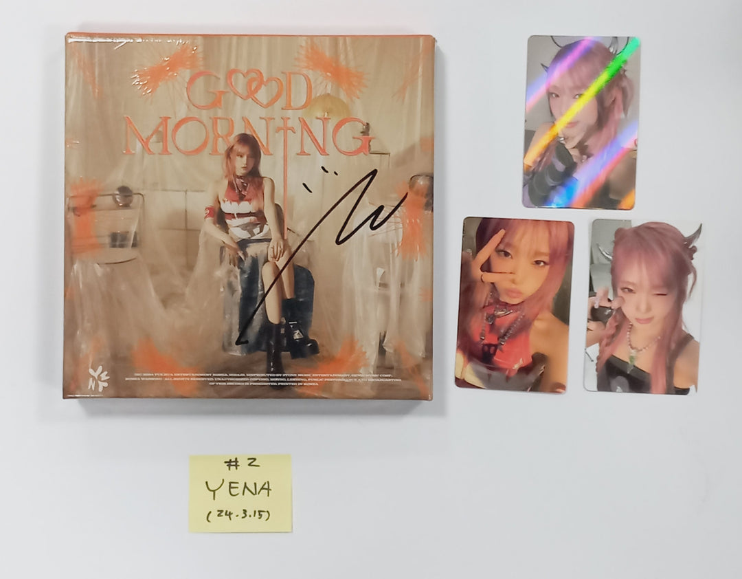 Yena "Good Morning" 3rd Mini - MWave Signed Album Event Album [24.3.15] - HALLYUSUPERSTORE
