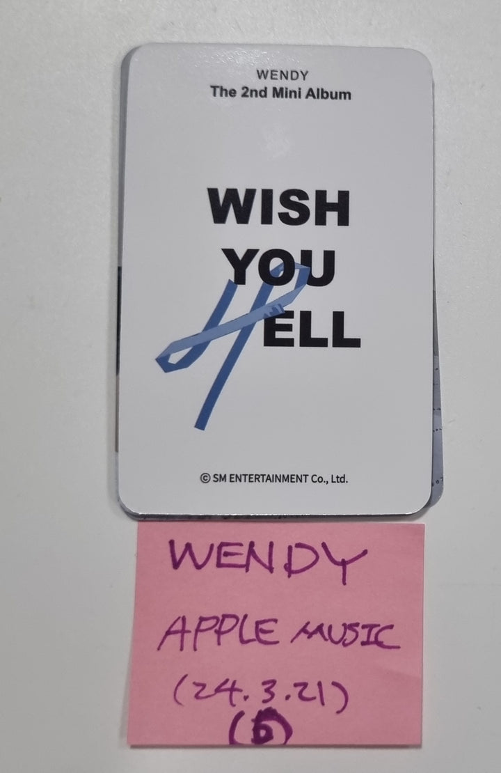 Wendy (Of Red Velvet) "Wish You Hell" - Apple Music Pre-Order Benefit Photocard [24.3.21] - HALLYUSUPERSTORE