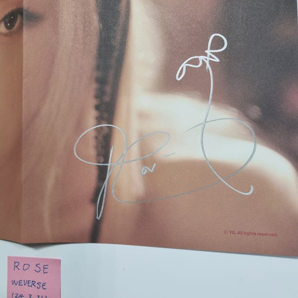 Rose (Of BLACKPINK) "FROM HANK & ROSE TO YOU" - Hand Autographed(Signed) A3 Folded Poster [24.3.21] - HALLYUSUPERSTORE