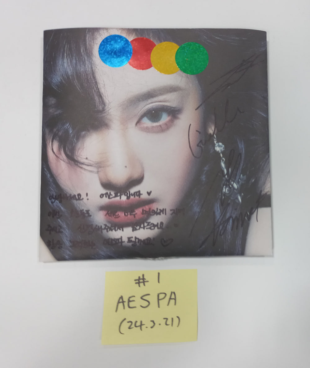 Aespa, IVE - Hand Autographed(Signed) Promo Album [24.3.21] (Restocked 3/22) - HALLYUSUPERSTORE