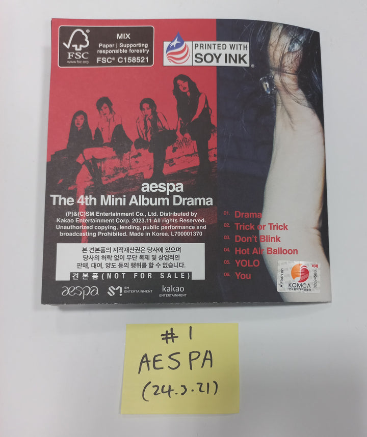 Aespa, IVE - Hand Autographed(Signed) Promo Album [24.3.21] (Restocked 3/22) - HALLYUSUPERSTORE