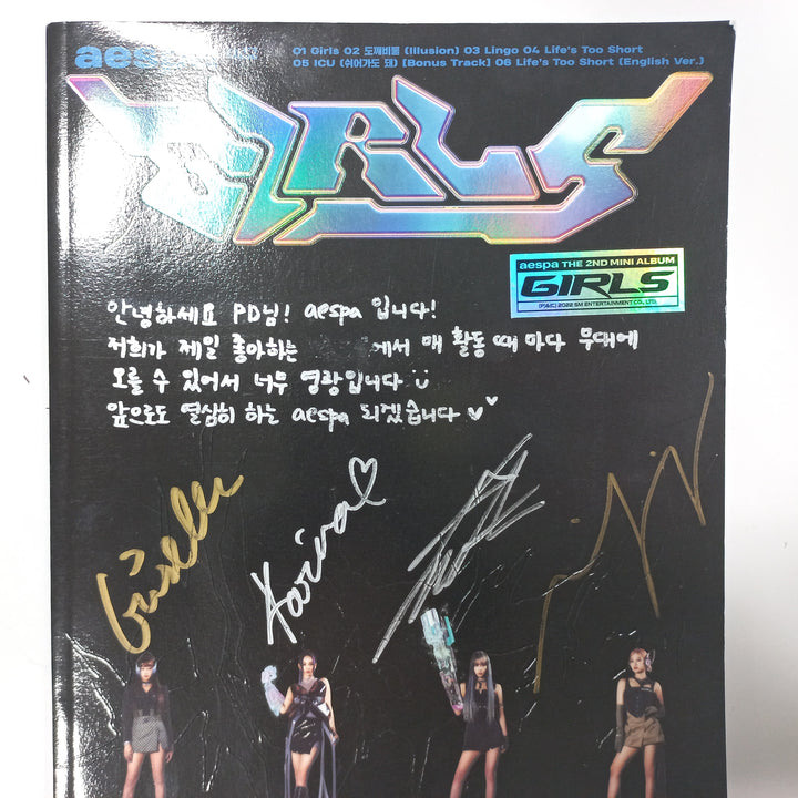 Aespa, IVE - Hand Autographed(Signed) Promo Album [24.3.21] (Restocked 3/22) - HALLYUSUPERSTORE
