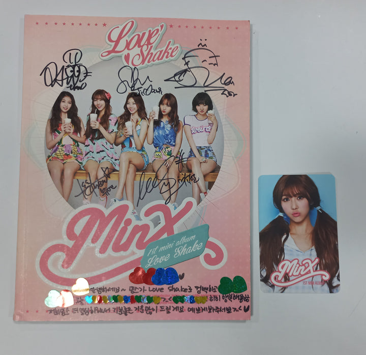 MinX "Love Shake" - Hand Autographed(Signed) Promo Album [24.3.21] - HALLYUSUPERSTORE
