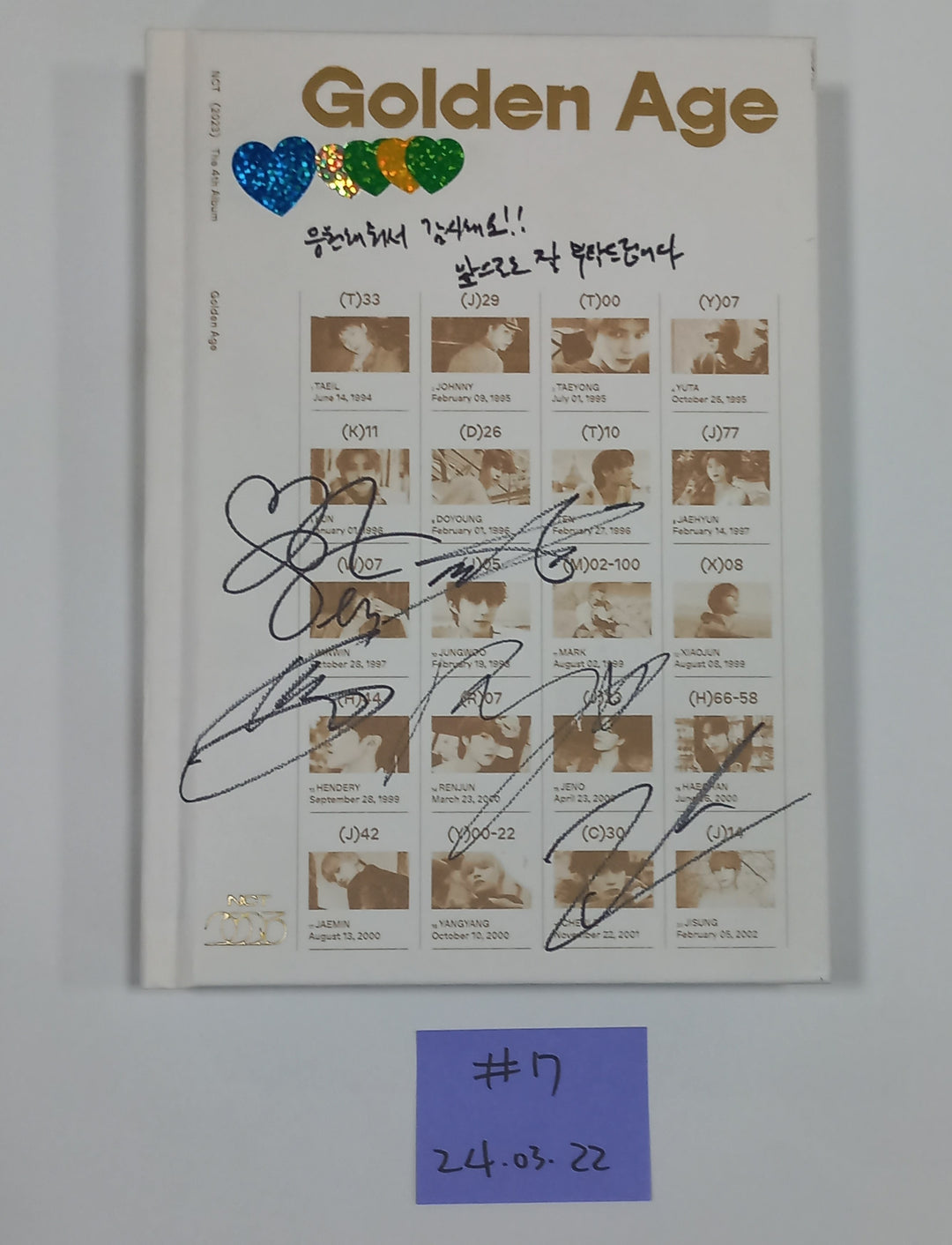 Nct, Nct 127, Nct Dream, WayV - Hand Autographed(Signed) Promo Album [24.3.22] - HALLYUSUPERSTORE