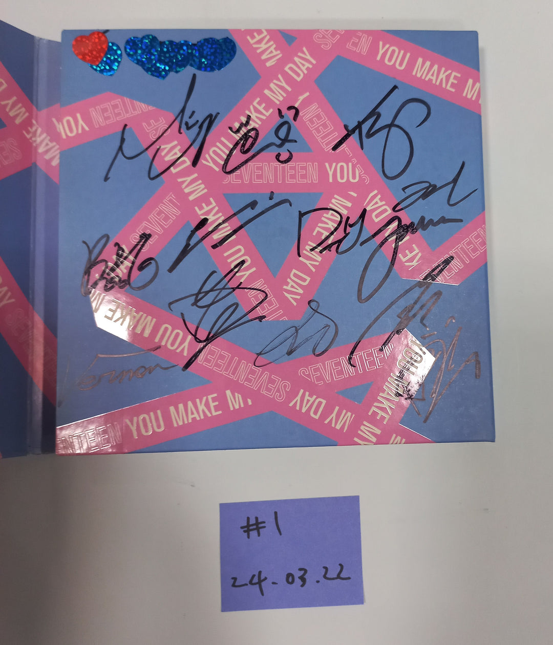 Seventeen, TXT - Hand Autographed(Signed) Promo Album [24.3.22] - HALLYUSUPERSTORE