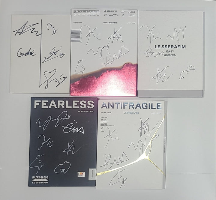 IVE, LE SSERAFIM - Hand Autographed(Signed) Promo Album [24.3.22] - HALLYUSUPERSTORE
