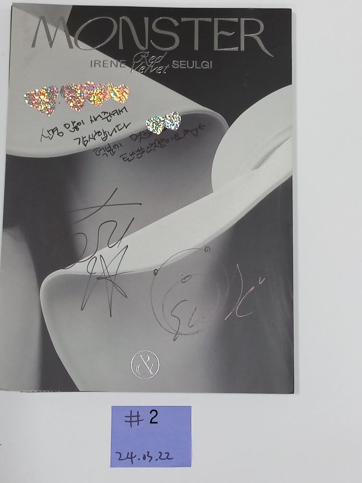 IRENE &amp; SEULGI (Of Red Velvet) - Hand Autographed(Signed) Promo Album [24.3.22] - HALLYUSUPERSTORE