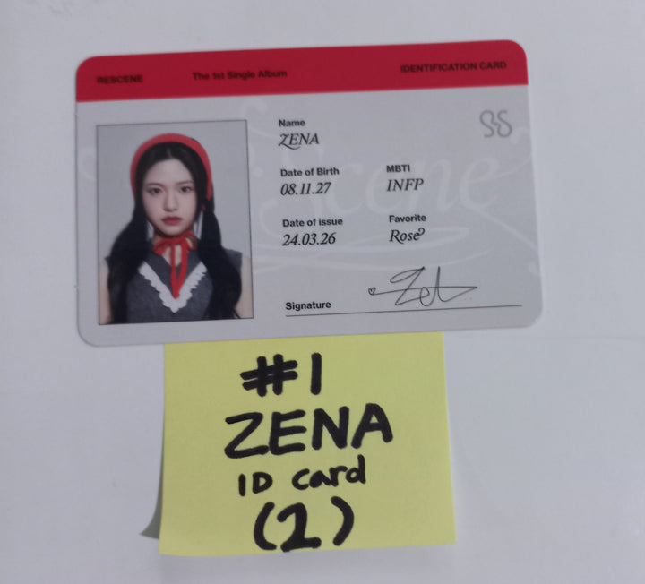 RESCENE "Re:Scene" - Official Photocard, ID Card, Message Card [24.3.27] - HALLYUSUPERSTORE