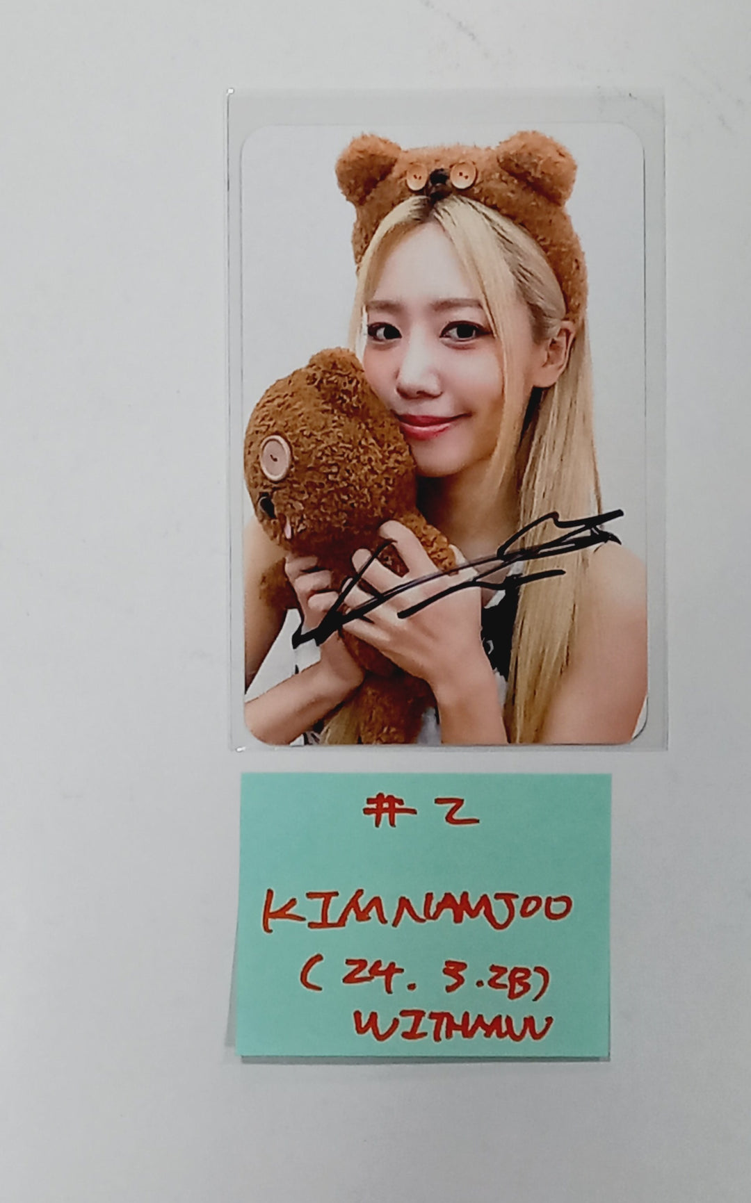 Kim Nam Joo " BAD" - Hand Autographed(Signed) Photocard [24.3.29] - HALLYUSUPERSTORE