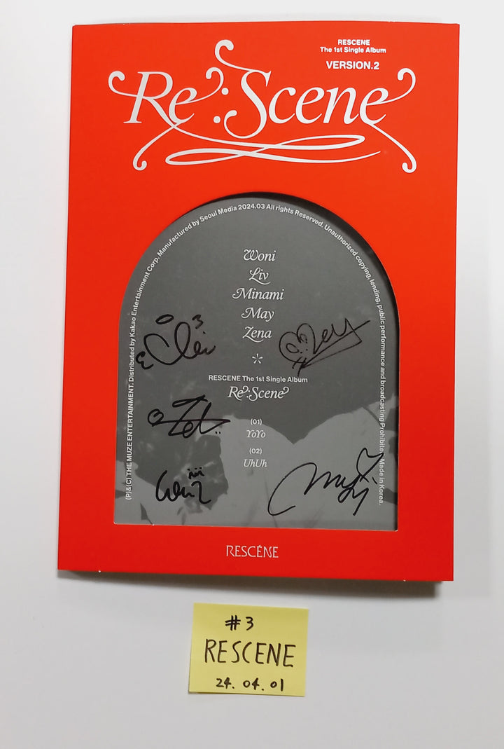 UNIS "WE UNIS", RESCENE "Re:Scene" - Hand Autographed(Signed) Promo Album [24.4.1] - HALLYUSUPERSTORE