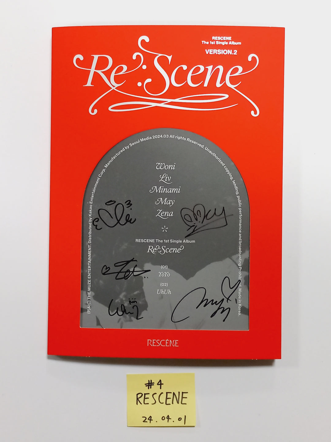 UNIS "WE UNIS", RESCENE "Re:Scene" - Hand Autographed(Signed) Promo Album [24.4.1] - HALLYUSUPERSTORE