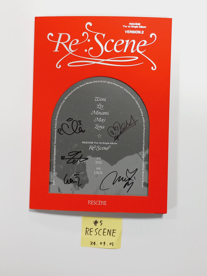 UNIS "WE UNIS", RESCENE "Re:Scene" - Hand Autographed(Signed) Promo Album [24.4.1] - HALLYUSUPERSTORE