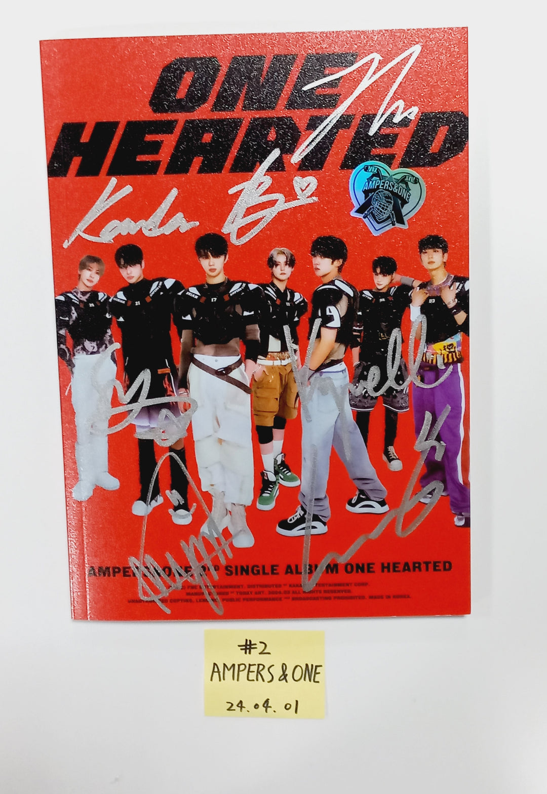 AMPERS&amp;ONE "ONE HEARTED", TNX (The New Six) "Fuego" Digital Single Album - Hand Autographed(Signed) Promo Album [24.4.1] - HALLYUSUPERSTORE