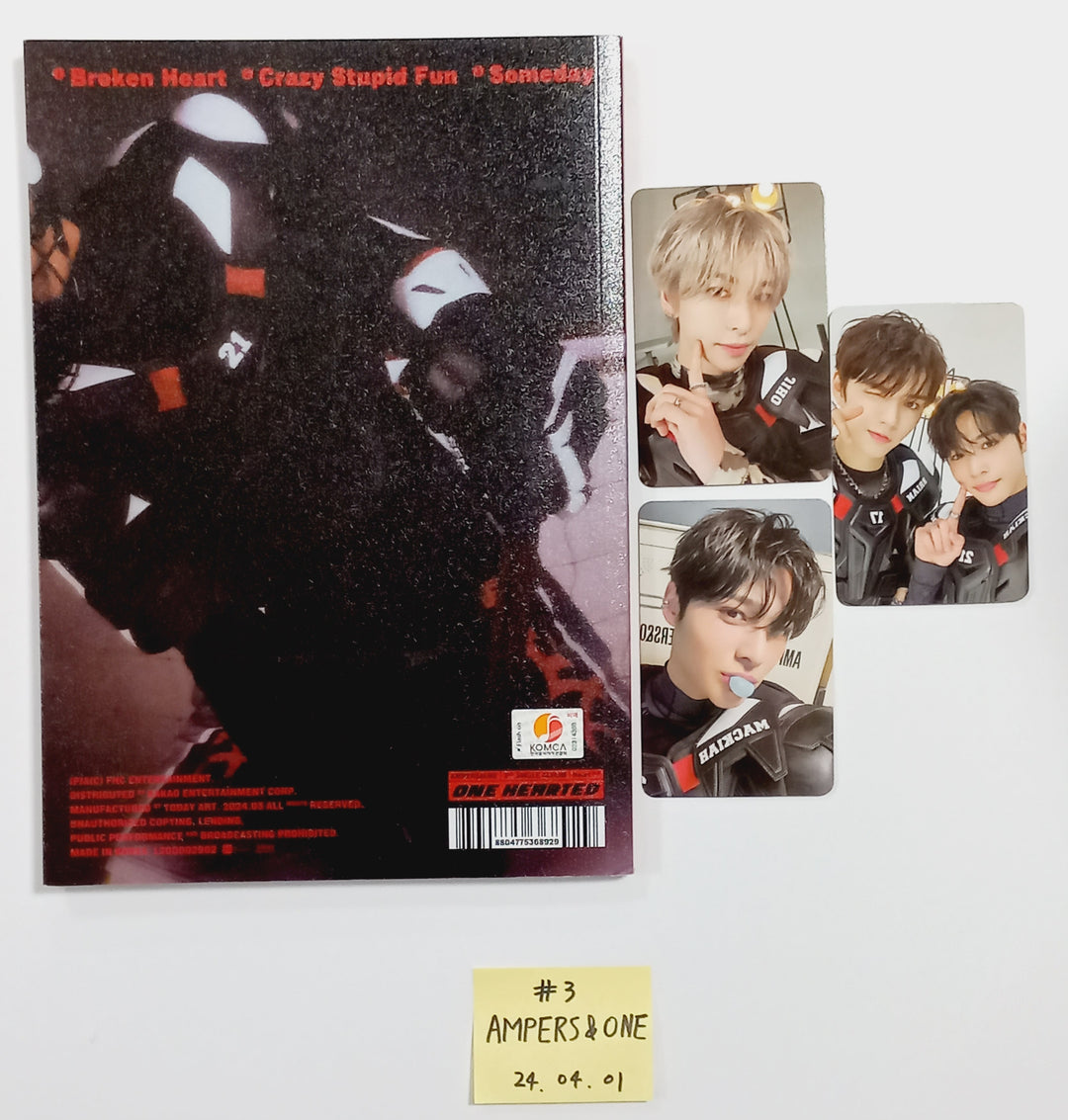 AMPERS&amp;ONE "ONE HEARTED", TNX (The New Six) "Fuego" Digital Single Album - Hand Autographed(Signed) Promo Album [24.4.1] - HALLYUSUPERSTORE