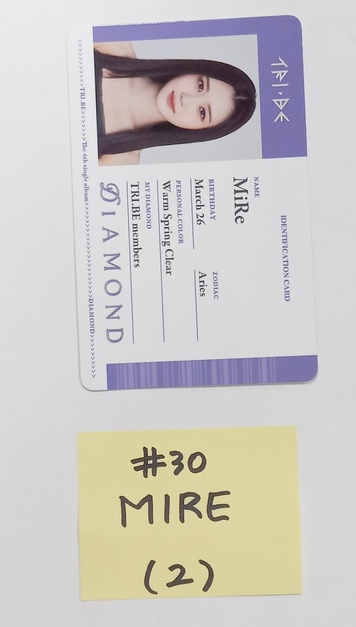 TRI.BE "Diamond" - Official Photocard, ID Card [Updated 24.4.3] - HALLYUSUPERSTORE